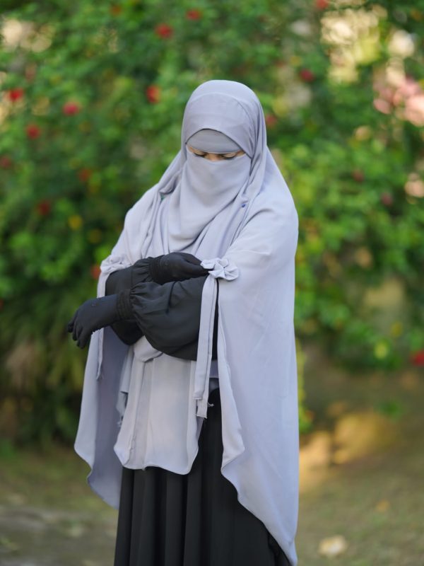 Marwa Blue White Hijab Set