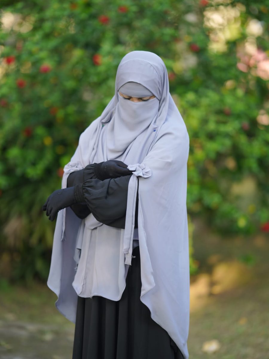 Marwa Blue White Hijab Set