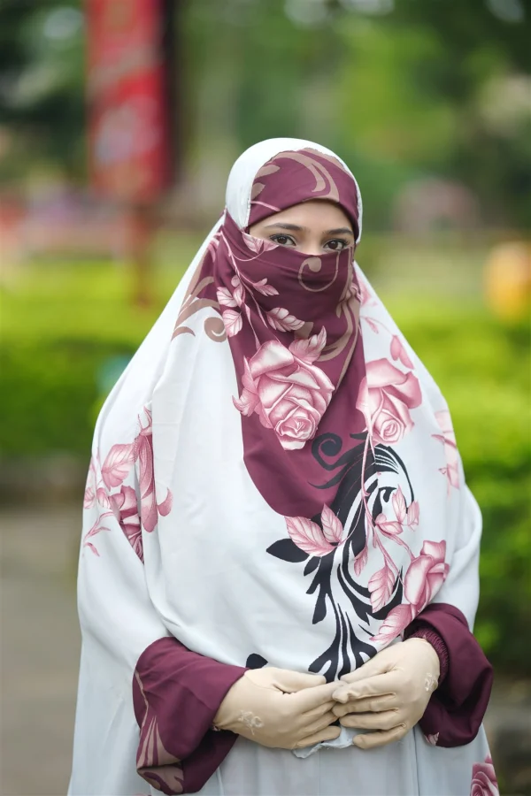 Premium Jilbab Abaya — Maroon Rose