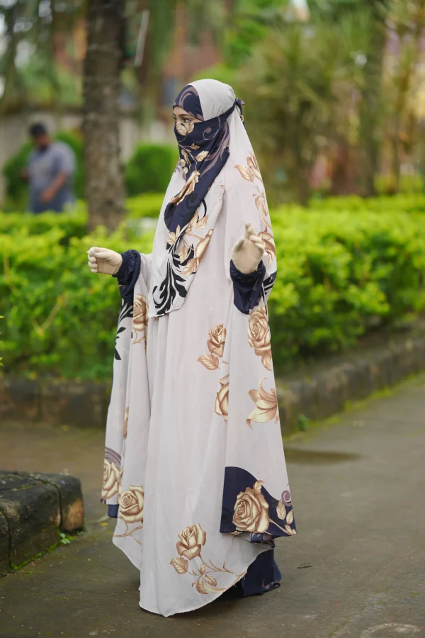 Premium Jilbab Abaya — Navy Rose