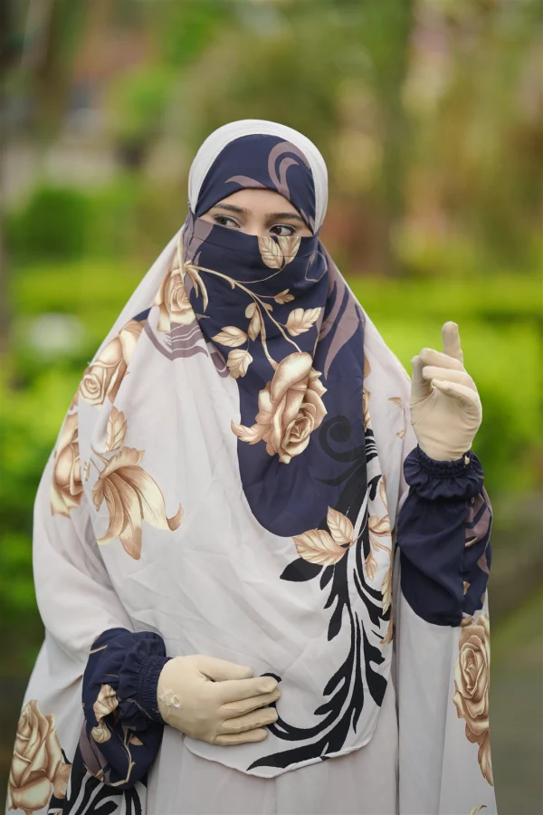 Premium Jilbab Abaya — Navy Rose photo