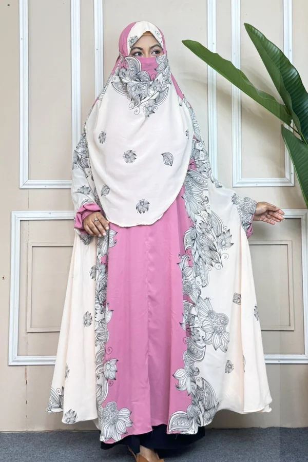 Luxury Semi-Long Khimar — Blush Pink photo