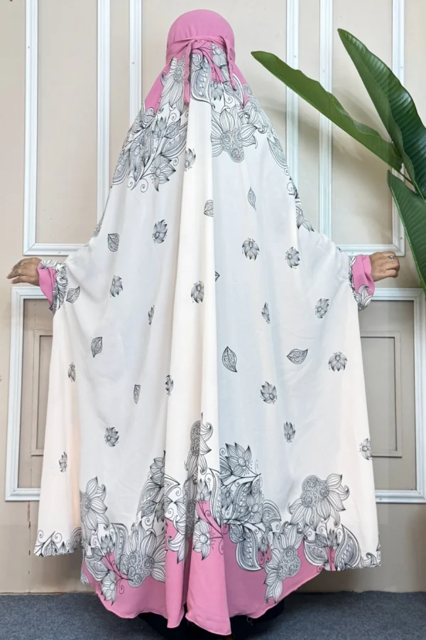 Luxury Semi-Long Khimar — Blush Pink