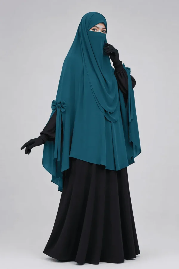 Marwa Teal Blue Hijab Set photo