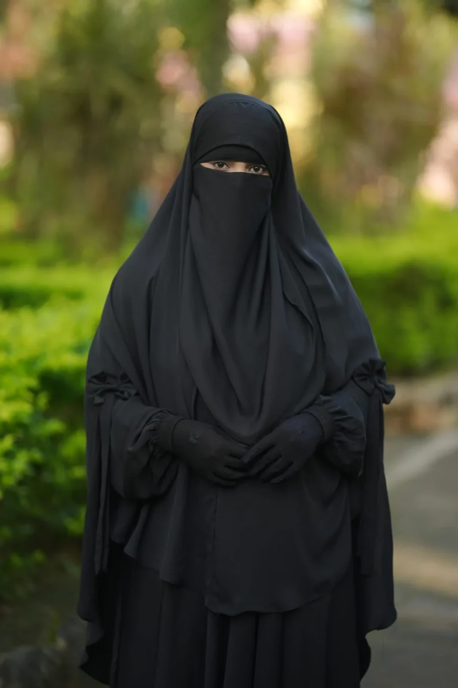 Marwa Midnight Black Hijab Set