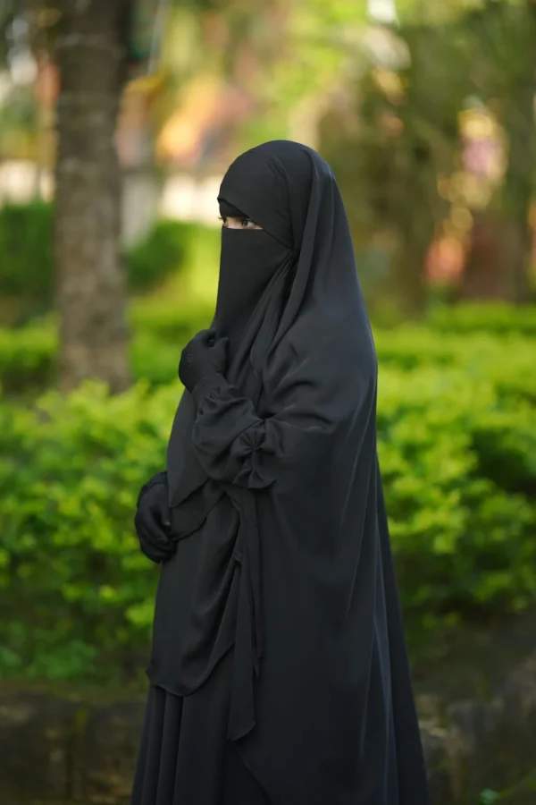Marwa Midnight Black Hijab Set