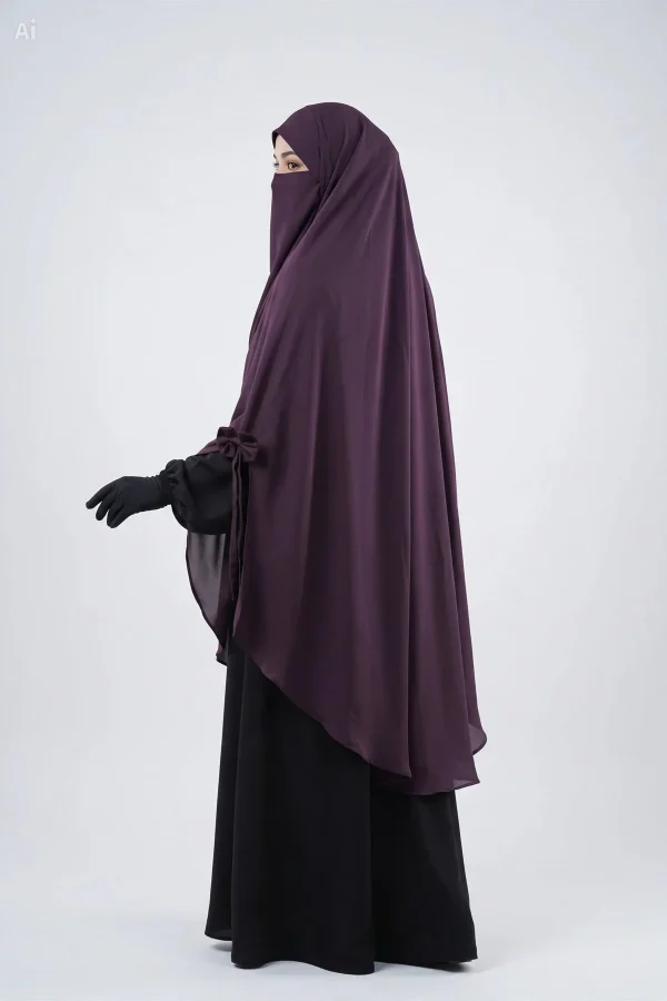 Marwa Deep Purple Hijab Set photo