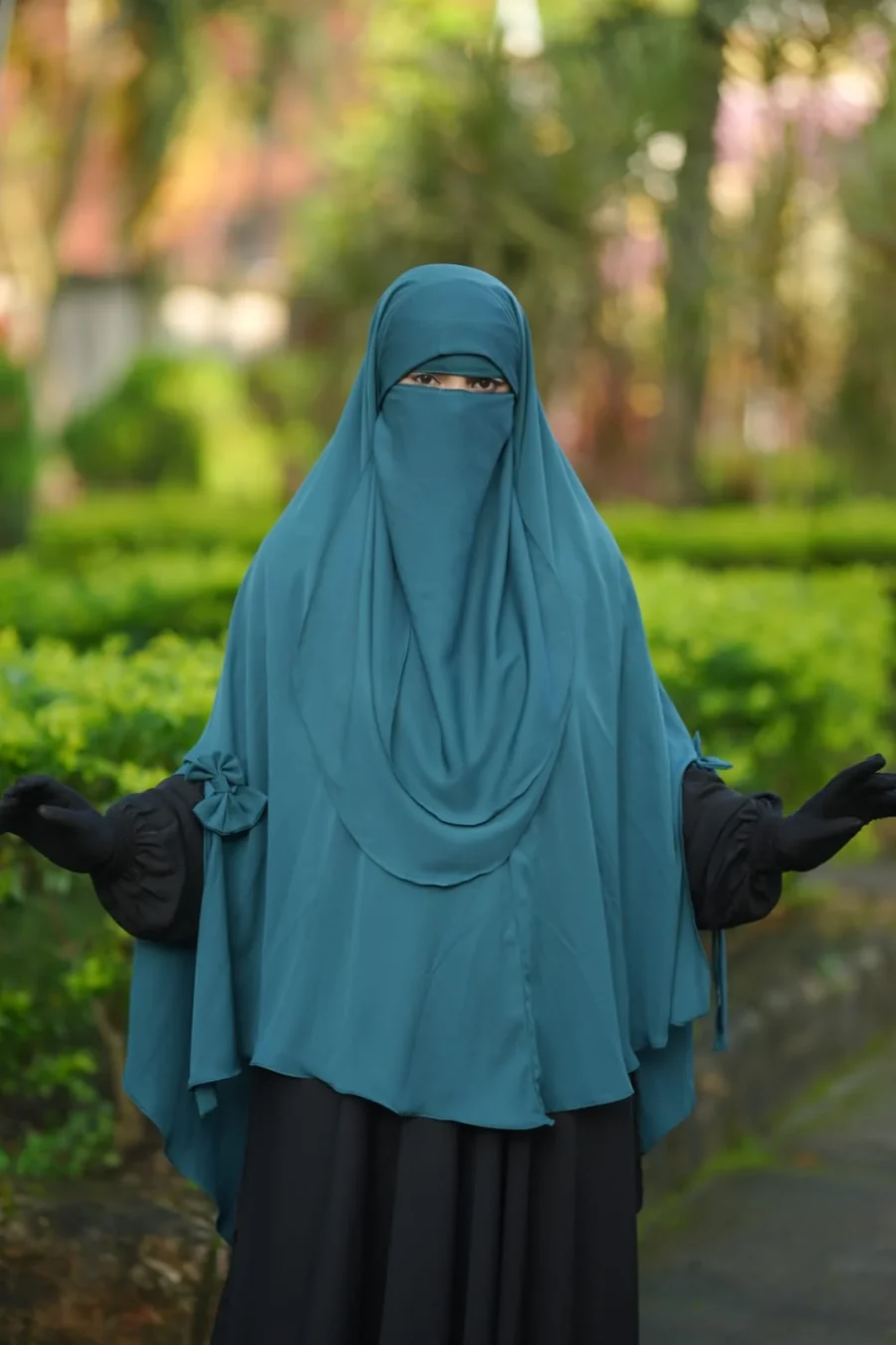 Marwa Teal Blue Hijab Set