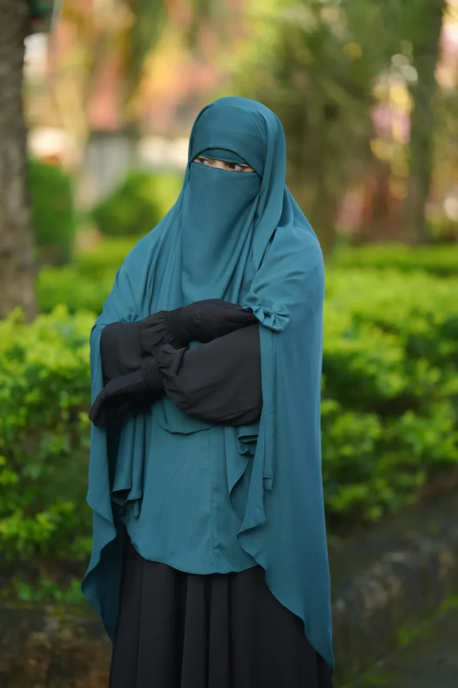 Marwa Teal Blue Hijab Set