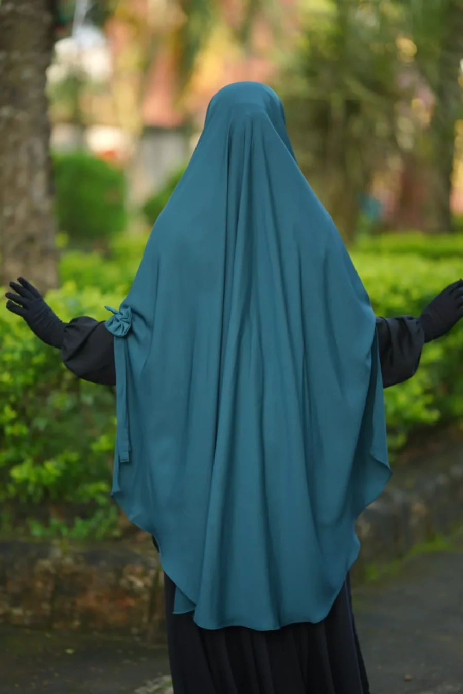 Marwa Teal Blue Hijab Set