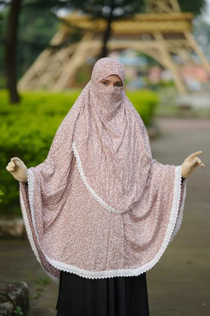 Cotton SALAT Hijab — Dusty Rose Floral